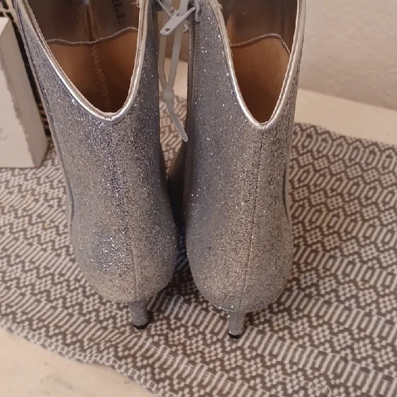 Silver Glitter Women's Boots - Picture 7 of 7